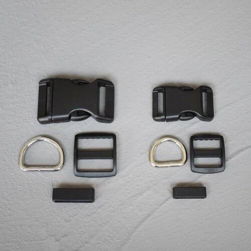 50 Sets 20/25mm Plastic Buckle Strap Rectangular Buckle Adjuster For Bag Pet Dog Collar Necklace Sewing Handmade Accessory