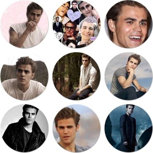 58mm Paul Wesley The Vampire Diaries Badge Brooch Pin Accessories For Clothes Backpack Decoration gift