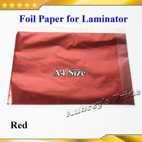 Free Shipping 50 Pcs Red 20x29Cm A4 Hot Stamping Foil Paper Laminator Laminating Transfered Elegance Laser Printer Business Card