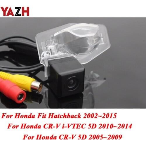 YAZH Wire Wireless Car Rear View Reverse backup Camera For Honda CRV CR-V Fit Hatchback 2002~2015 GPS backup Night Vision Camera