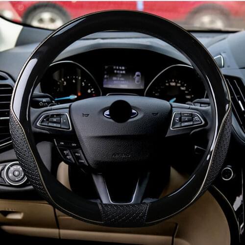 Car Steering Wheel Cover fit for Ford Mondeo Taurus Auto Steering- wheel Cover Anti-Slip Universal Leather Car-styling