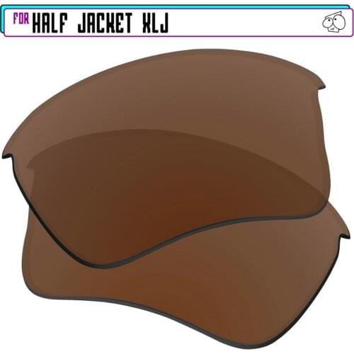 EZReplace Polarized Replacement Lenses for - Oakley Half Jacket XLJ Sunglasses - Brown