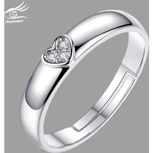 7KMOOR Bague True Heart For Womens Rings 2021 925 Sterling Silver AAA Zircon Finger Ring Alianzas De Boda Para Parejas кольцо