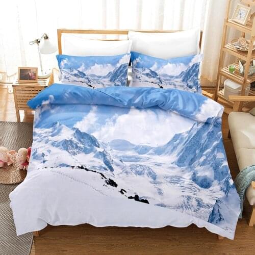 Snow Mountain Bedding Set Fashion 3d Duvet Cover Sets Comforter Bed Linen Home Decor Twin Queen King Single Size Luxury Scenery
