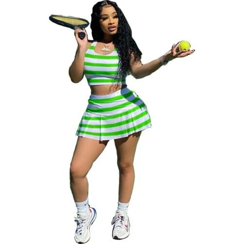 Contrast Color Striped Print Holiday Sports Two Piece Outfits For Women Shorts Matching Sets Basketball Clothing Streetwear