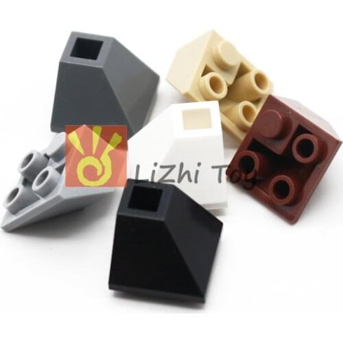 MOC Bricks 3676 Slope Inverted 45 2 x 2 Double Convex DIY Enlighten Block Bricks Compatible with Assembles Particles