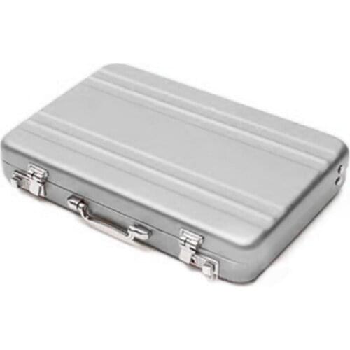 Storage Mini Fashion Solid Suitcase Shaped Accessories Gift Aluminum Organizer Portable Business Card Holder