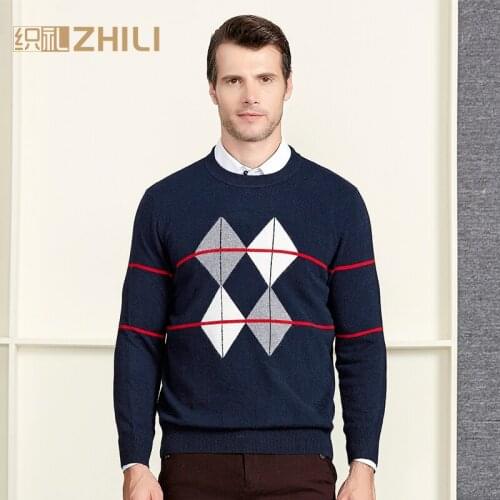 High Quality New 2018 Autumn Winter Knitted Sweater Men Fall Clothing Brand Casual Shirt 100% Cashmere Wool Pullover O-Neck