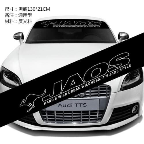 Car Window Sticker Jaos Kangaroo Car Modification Decal Auto Front Window Shield Sticker Black White Auto Styling Accessories