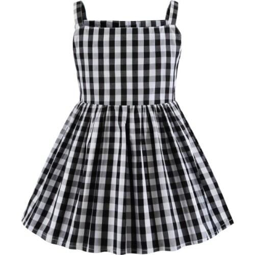 Newest Boutique Summer Dress Baby Girl Clothes 2-6 Years Princess Costume Infant Girls Striped plaid Baby Birthday Party Dress