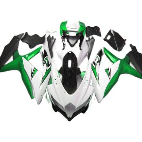 100% Fit Fairings for SUZUKI GSXR600 GSXR750 2008 2009 2010 Green White Black Injection Fairing kit GSXR 600 750 08 09 10 PL434