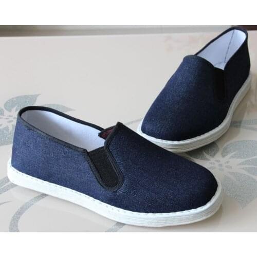 Unisex handmade cotton kung fu martial arts shoes lay meditation shoes tai chi sneakers shaolin monk wushu shoes blue