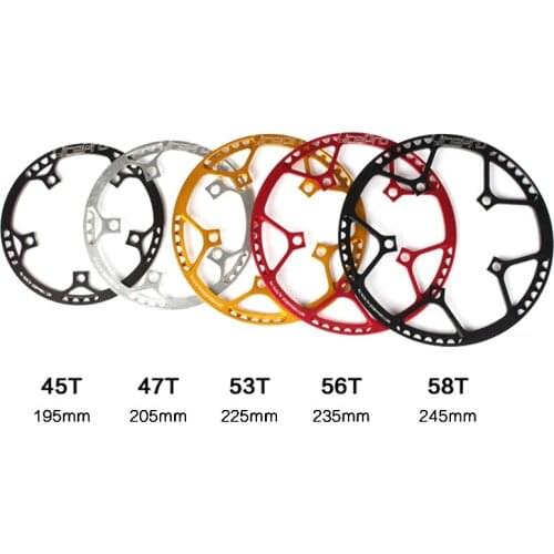 Single Speed Crankset 45T-58T Chainring 170mm Crankarm 130 BCD Crank Set for MTB Road Bicycle Folding Bike Fixed Gear Crankset