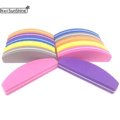 Newest 20pcs/lot Nail Files Colorful Cuticle Remover Nail Art Styling Bufer Tool Acrylic Nail Tips Supplies Nagel Vijl Tools