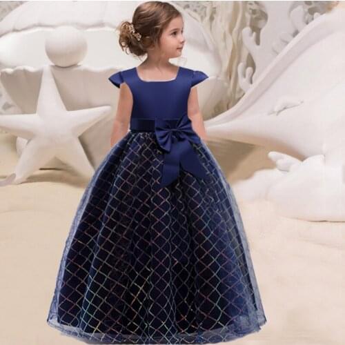2021 New Princess Girls Dress For Wedding Flower Girl Dresses Gown Birthday Outfits Baby Children Clothes First Communion Dress