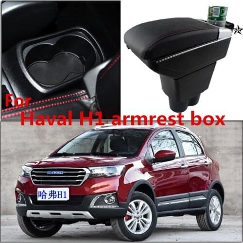 For Haval H1 armrest box hover armrest central Store content Storage box with cup holder ashtray USB interface 2008-2013