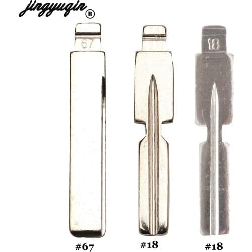 Jingyuqin 15pcs/lot Remotes Flip Blade 67# 18# for Remote Key HU92 HU92RTE Uncut Blade For BMW E81 E46 E39 E63 E38 E83 E3