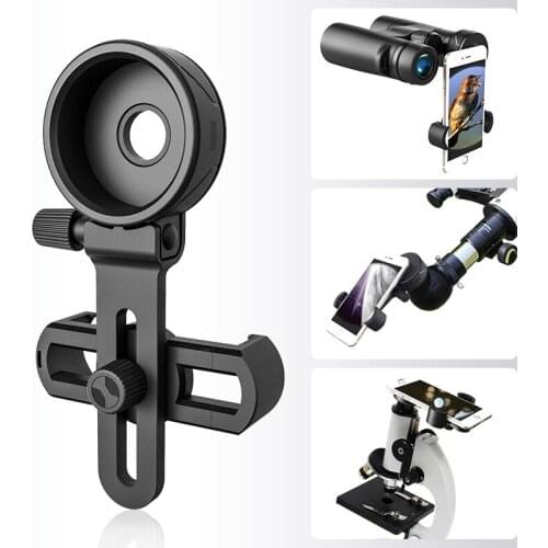 Adjustable Telescope Microscope Smart Cellphone Adapter Support Mount Spotting Scope Telescope Clip Bracket Phone Stand Holder