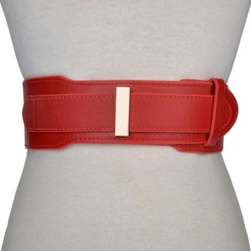 Fashion Brand Belts for Women Belt for Dress Ladies Leather Western Waistband Elastic Strap Punk Wide Belt GB26