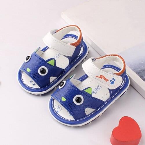 Cartoon Animal Sandals Toddler Infant Baby Boys Girls Casual Beach Shoes Non-slip Flat Walking Shoes Summer Baby Sandals 2021