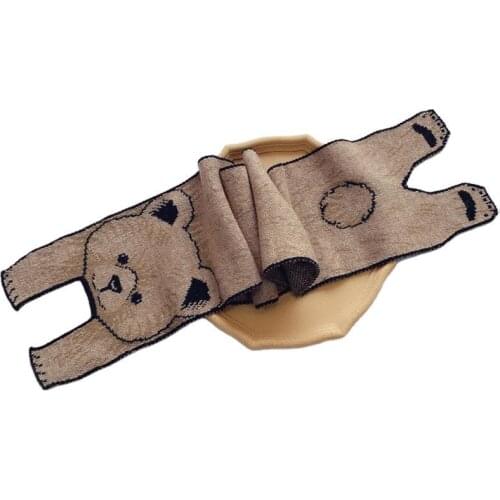 New 2020 Autumn Winter Cartoon Bear Woolen Knitted Scarf Girls Casual Long Scarf Child Neck Warmer Kids Boys Neckerchief