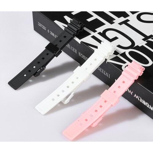 Environmental Resin Rubber Replacement Watch Strap 14mm For LRW-200H