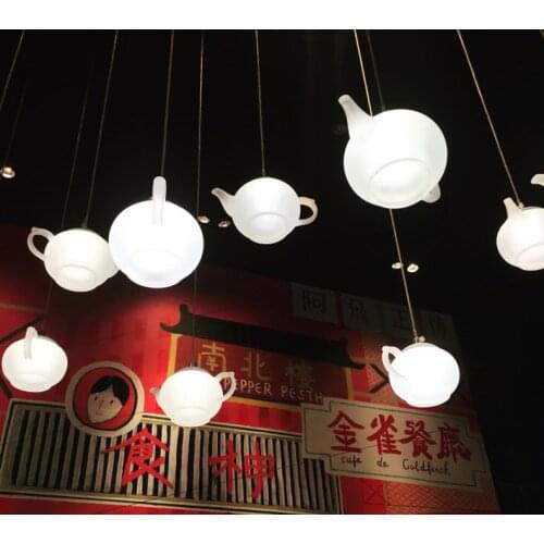 Modern simple LED single pot shop tea room tea restaurant chandeliers led lighting fixture Acrylic lamps chandelier for home
