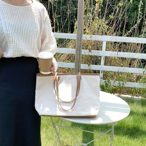 2020 new handbags handbags fashion all-match literary one-shoulder underarm bag large-capacity canvas portable tote bag tide