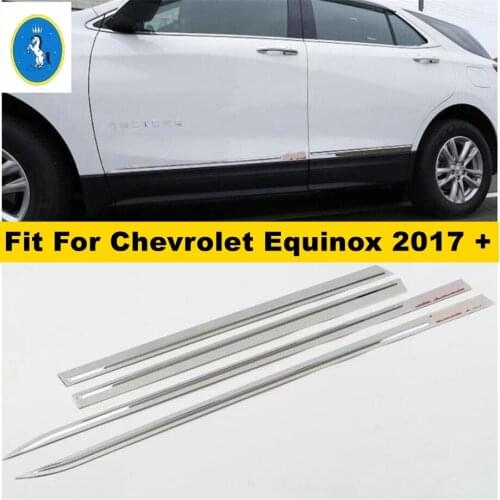 Yimaautotrims Accessory Outside Door Body Molding Bottom Protect Strip Cover Trim For Chevrolet Equinox 2017 2018 2019 2020 2021