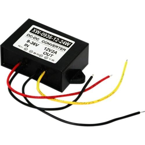 High Quality DC 9V / 36V To 12V 2A 24W Step Up/Down Car Power Supply Converter Regulator Waterproof Module