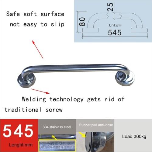 XIYANGZHUSHOU New Bathroom Handrail Straight Grab Bar 35/45/55/65/75/85CM Safety Quality Towel Rack Slip-Resistant Thickening