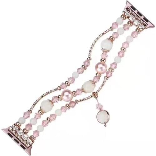 Womens Agate noctilucent Bracelet for Apple Watch Band 38mm 40mm for iWatch se band 42mm 44mm Wrist Band Series 6 5 4 3 2 1