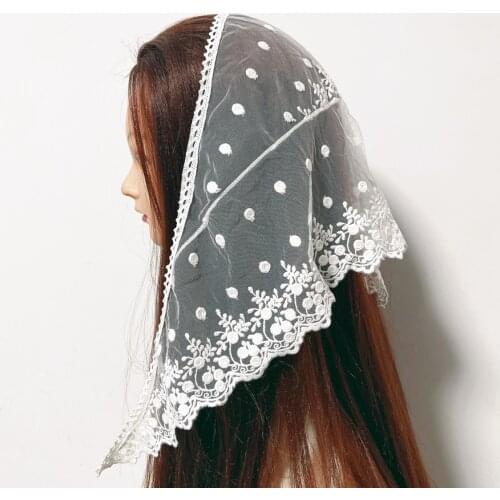 Women Lace Head Scarf Soft Light Small Bandana Fashion Bandeau Scarf Headband Neckwear NEW