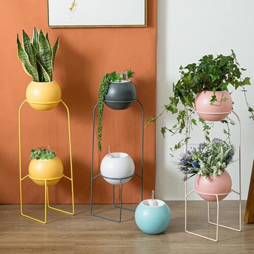 1 Set Flowerpot Portable Lightweight Convenient Multi-purpose PP Plastic Self Watering Flowerpot for Home