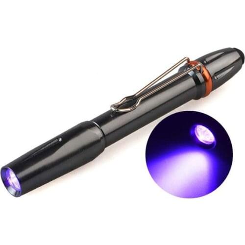 1pc 14cm/40g 5W Black Pen Shape UV Glue Curing Light Ultraviolet Flashlight Fly Fishing Nymph Buzzer Head Curing Lamp