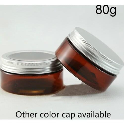 10pcs 80ml Brown Plastic Refillable Bottle Empty Cosmetic Cream Lotion Jar 80g Coffee Beans Tea Candy Storage Container 3oz