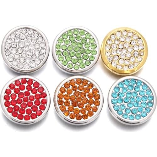 10pcs/lot New Snap Jewelry 18mm Metal Snap Buttons Fit Snap Bracelet Bangle Interchangeable Button Jewelry