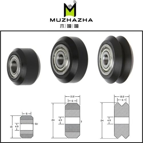 10pcs/lot CNC Openbuilds wheel POM with Bearings big Models Passive Round wheel Idler Pulley Gear perlin wheel for ender 3& cr10