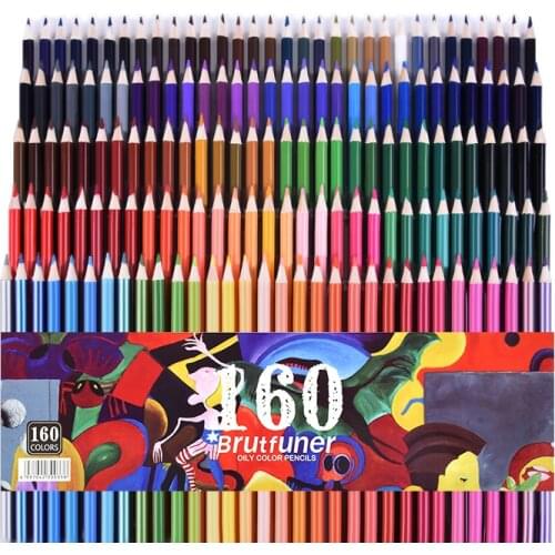 160 color pencil oil color lead can be rubbed 120 color water-soluble painting set professional childrens paintbrush hand paint