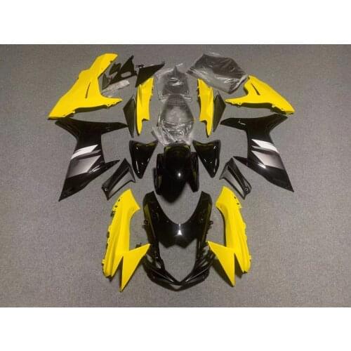 2021 WHSC Customized Motorcycle Fairing Kit For SUZUKI GSXR600-750 2011-2021 Black Yellow