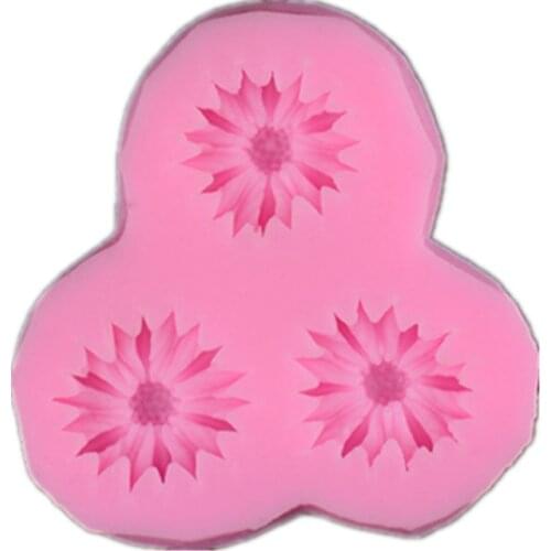 3D daisy Flower Silicone Molds Fondant Craft Cake Candy Chocolate Sugarcraft Ice Pastry Baking Tool Mould D5
