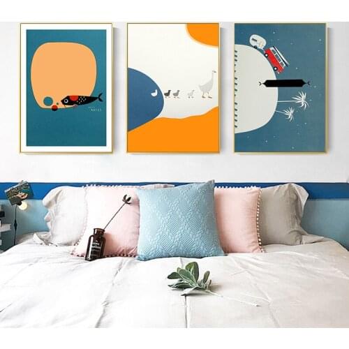 Abstract Cartoon Wall Painting Canvas Oil Painting Anime Poster Printing Living Room Decoration Painting Wall Decoration