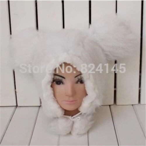 Mickey plush white hat Animals hats for women Children Caps>>Skullies & Beanies