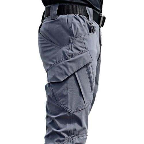 Mens Tactical Pants Multiple Pocket Elasticity Military Urban Commuter Tacitcal Trousers Men Slim Fat Cargo Pant 5XL