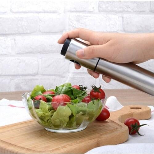 100ML Stainless Steel Oil Spray Bottle For Cooking Diet BBQ Salad Baking Dispenser Water Pump Kitchen Accessories