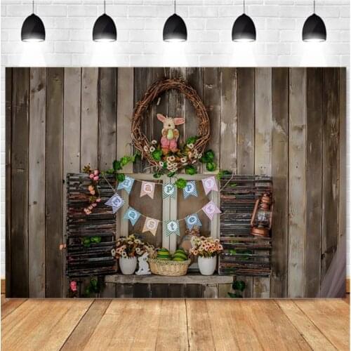 Photography Backdrop Easter Wood Decorations Photo Background Newborns Kids Child Cake Smash Studio Photoshoot Backdrops W4916