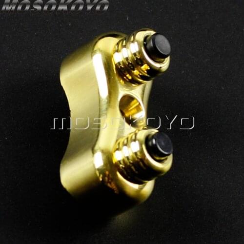 Brass Cafe Racer Dual Mini 7/8" 1" Handlebar Switches Vintage Push Button for BMW XS650 Harley Sportster XL Chopper Triumph
