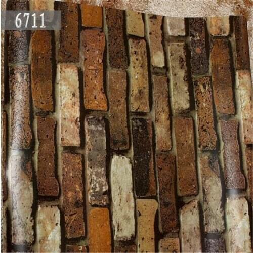 Beibehang Mural 3dChinese vintage dark red brick wallpaper 3d hotel restaurant imitation brick waterproof culture stone project