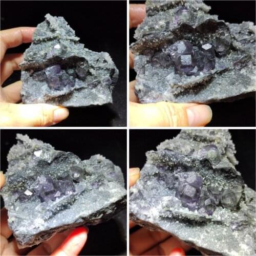 Natural blue green fluorite mineral stone decoration crystal aura meditation healing teaching collection ornaments (send box)