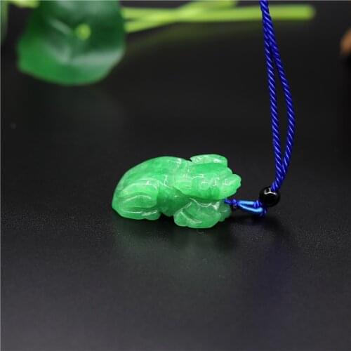 Natural Emerald Green Jade COW 3D Carved Pendant Jadeite Accessories Hand-Carved Necklace Jewelry Man Woman Luck Gifts Amulet